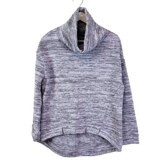 Anthropologie Tops - Anthropologie Saturday Sunday Purple Heathered Mock Sweatshirt Size S/XS